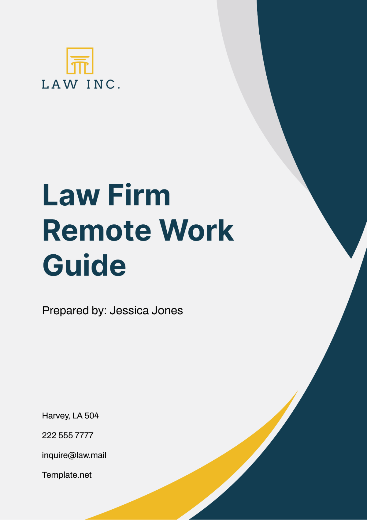 Law Firm Remote Work Guide Template - Edit Online & Download