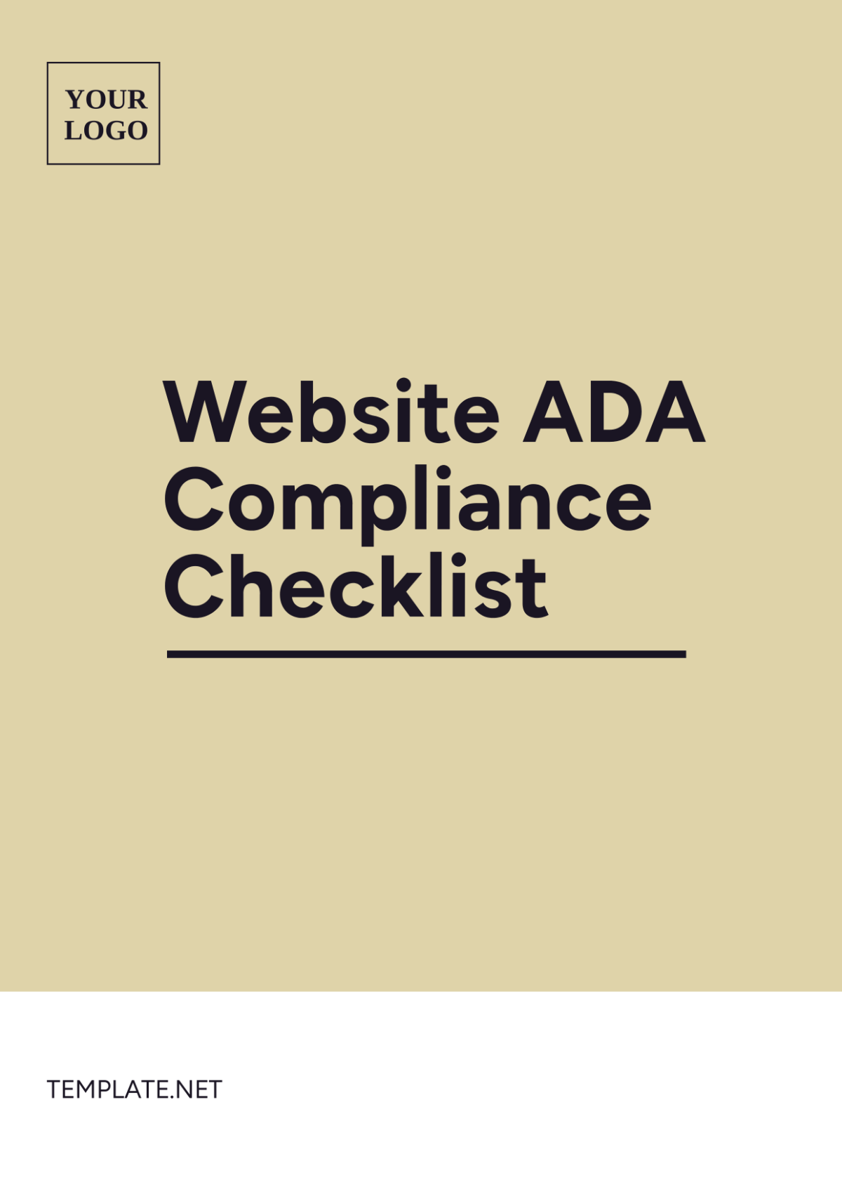 Website ADA Compliance Checklist Template