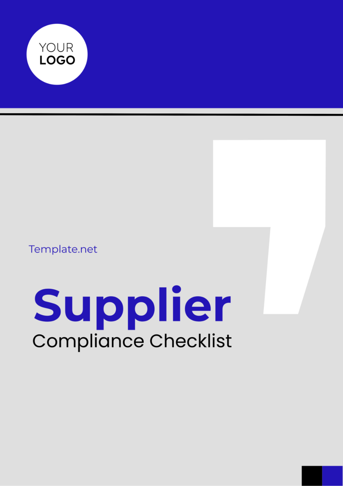 Supplier Compliance Checklist Template