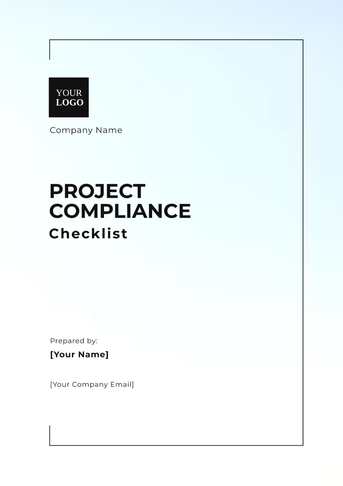 Project Compliance Checklist Layout Template - Edit Online & Download