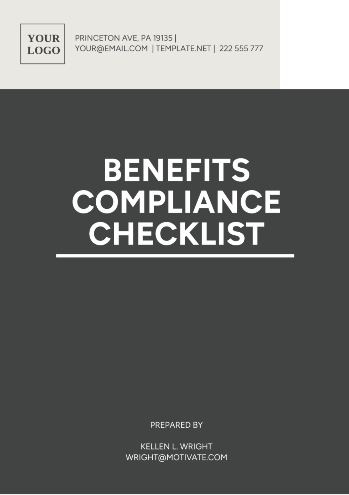 Benefits Compliance Checklist Template