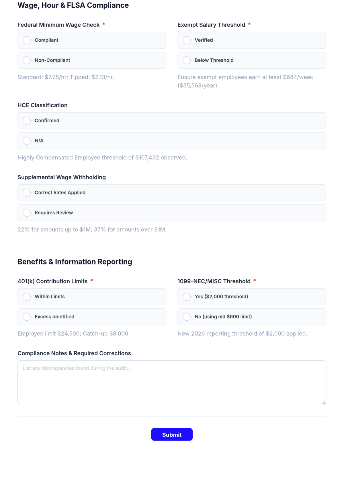 Free Payroll Compliance Checklist Template & AI Maker