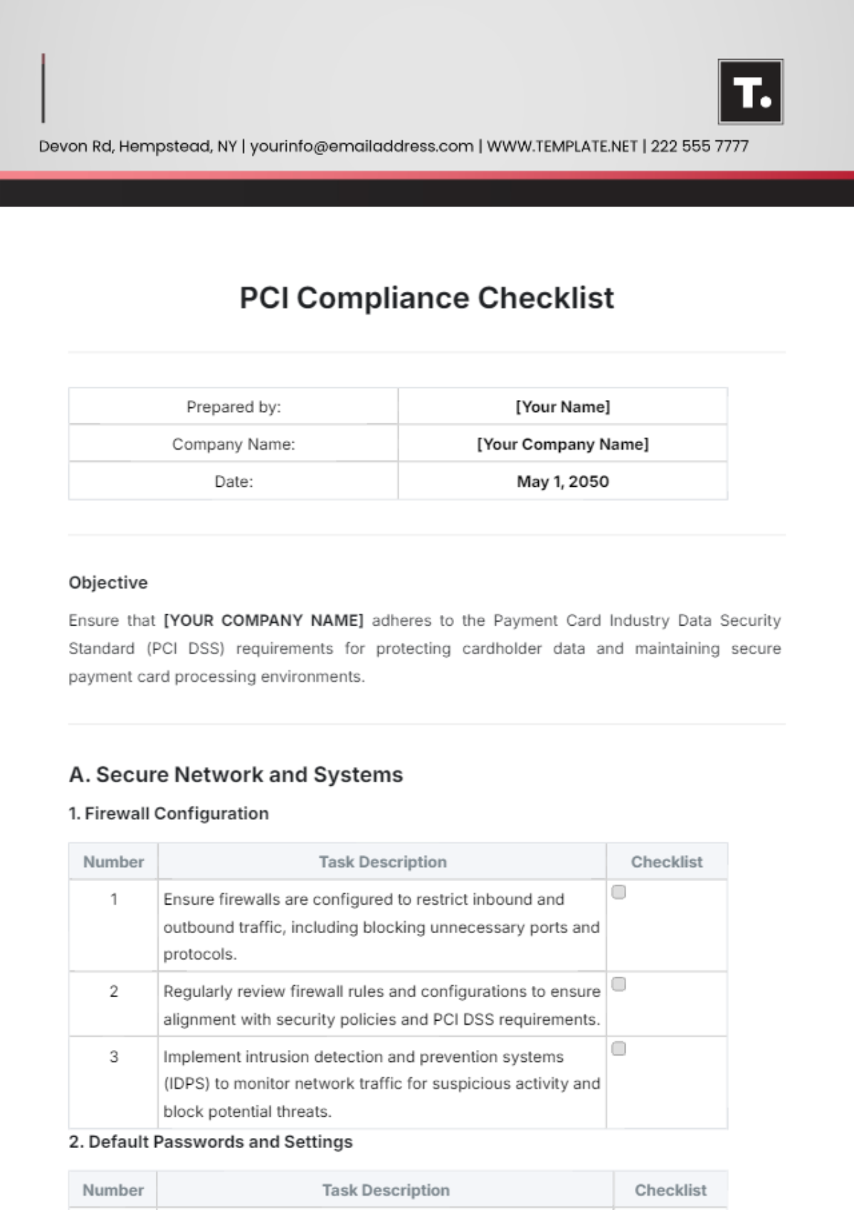 Pci Compliance Policy Template Templateworksheet Pci Compliance Policy Template Templateworksheet