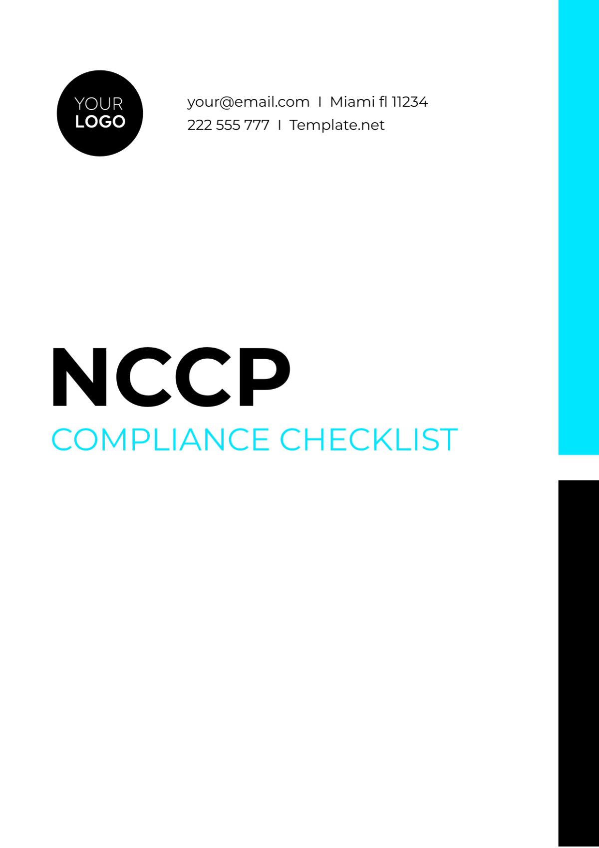 NCCP Compliance Checklist Template