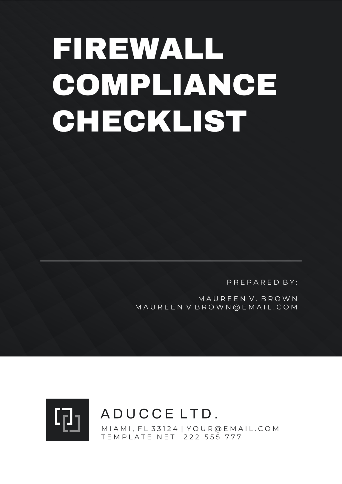 Firewall Compliance Checklist Template