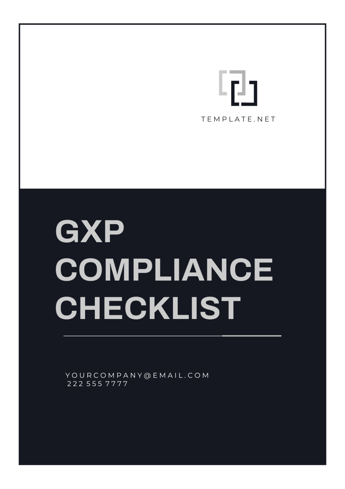 GXP Compliance Checklist Template