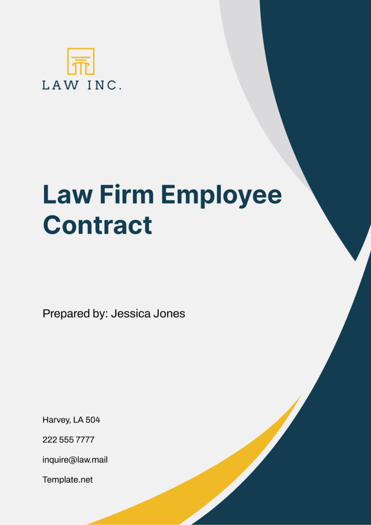 Law Firm Employee Contract Template