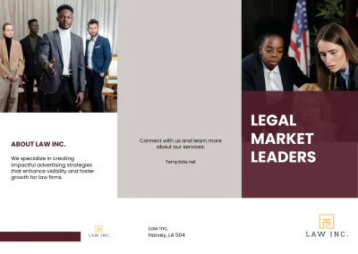 Free Law Firm Advertising Brochure Template to Edit Online