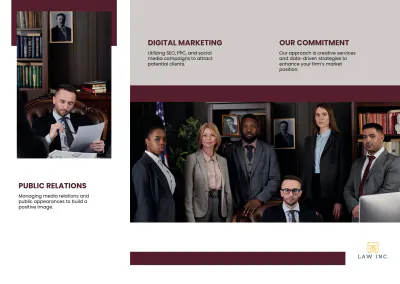Free Law Firm Advertising Brochure Template to Edit Online