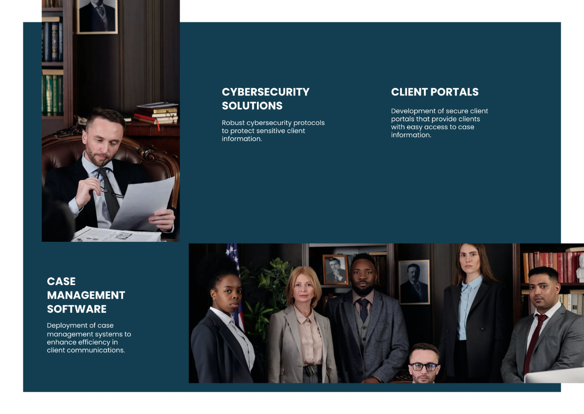 Free Law Firm Digital Brochure Template to Edit Online