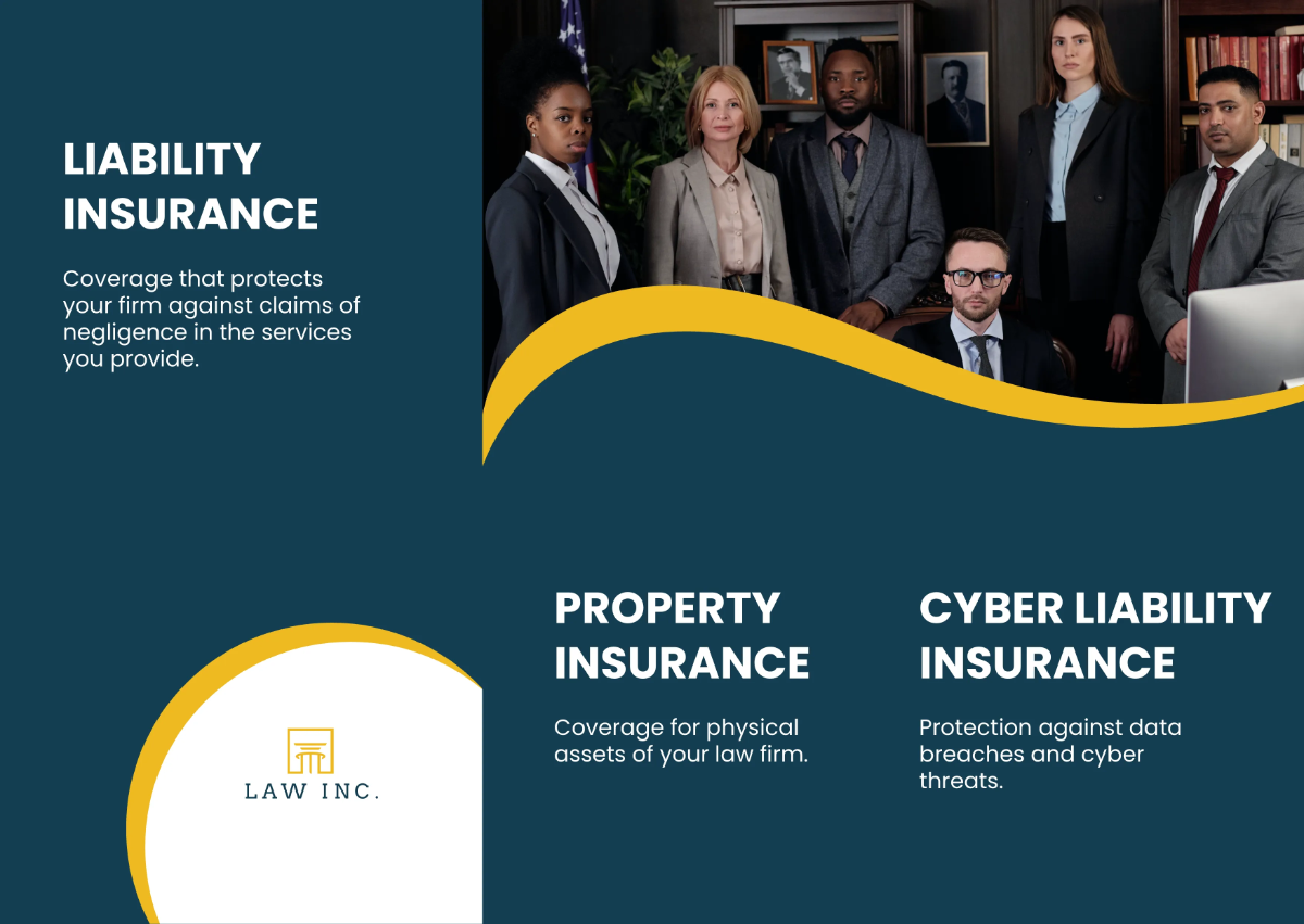 Free Law Firm Insurance Brochure Template to Edit Online
