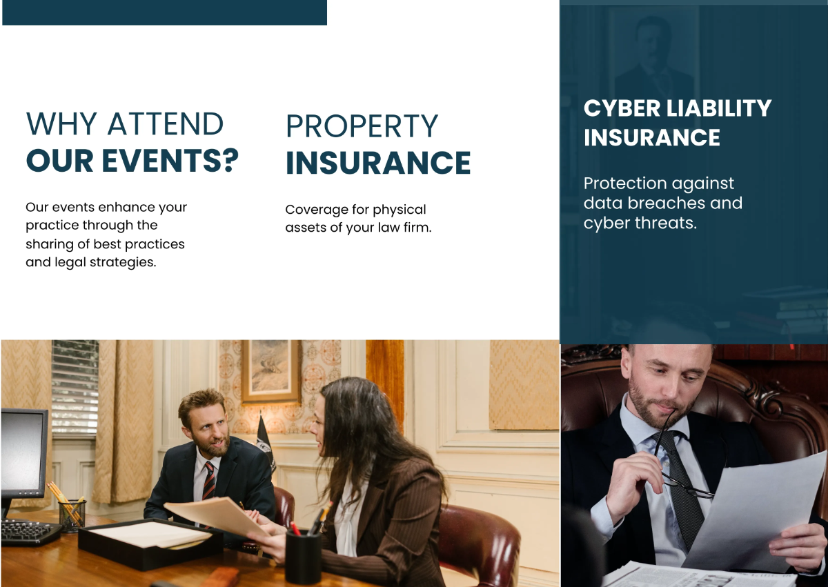 Free Law Firm Event Brochure Template to Edit Online
