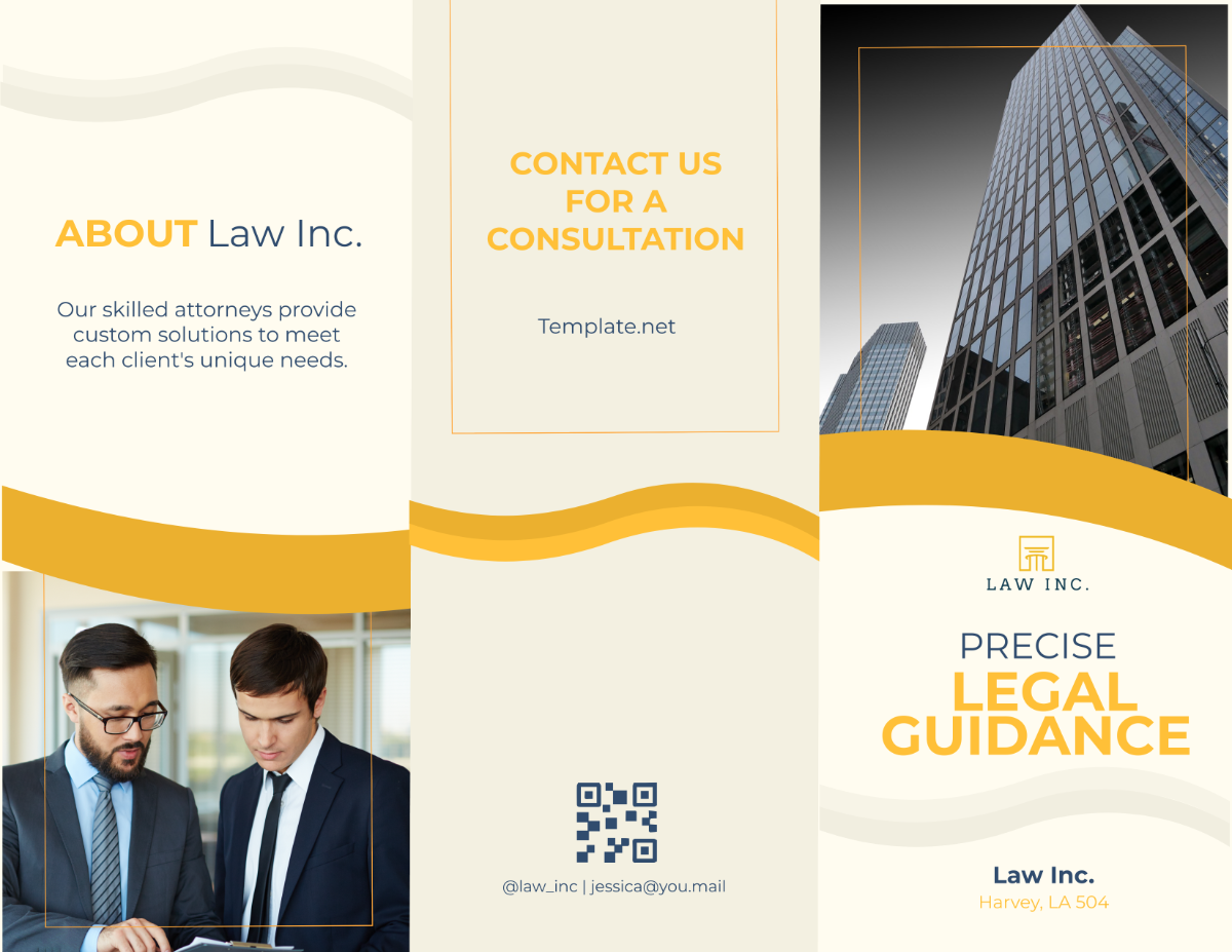 Free Law Firm Service Brochure Template