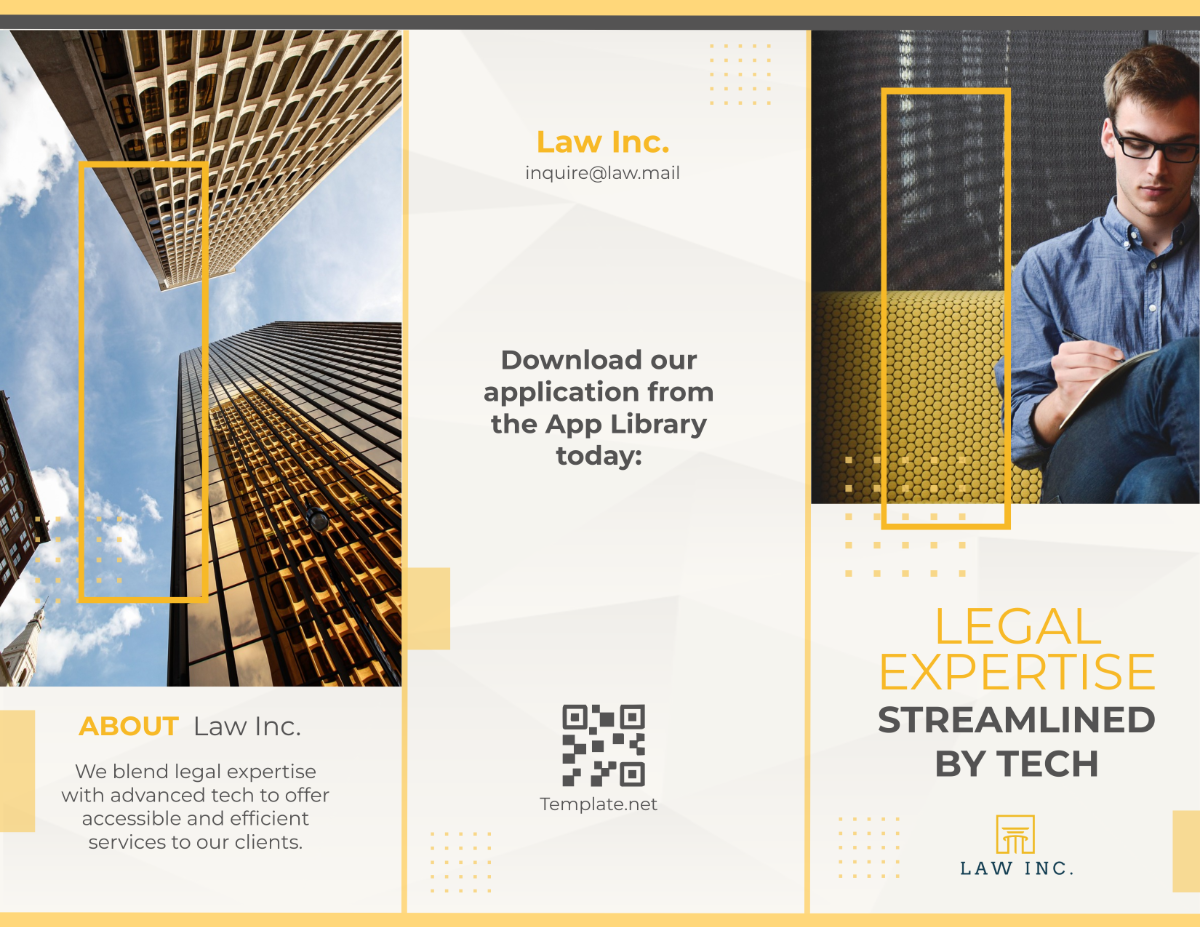 Law Firm Application Brochure Template - Edit Online & Download