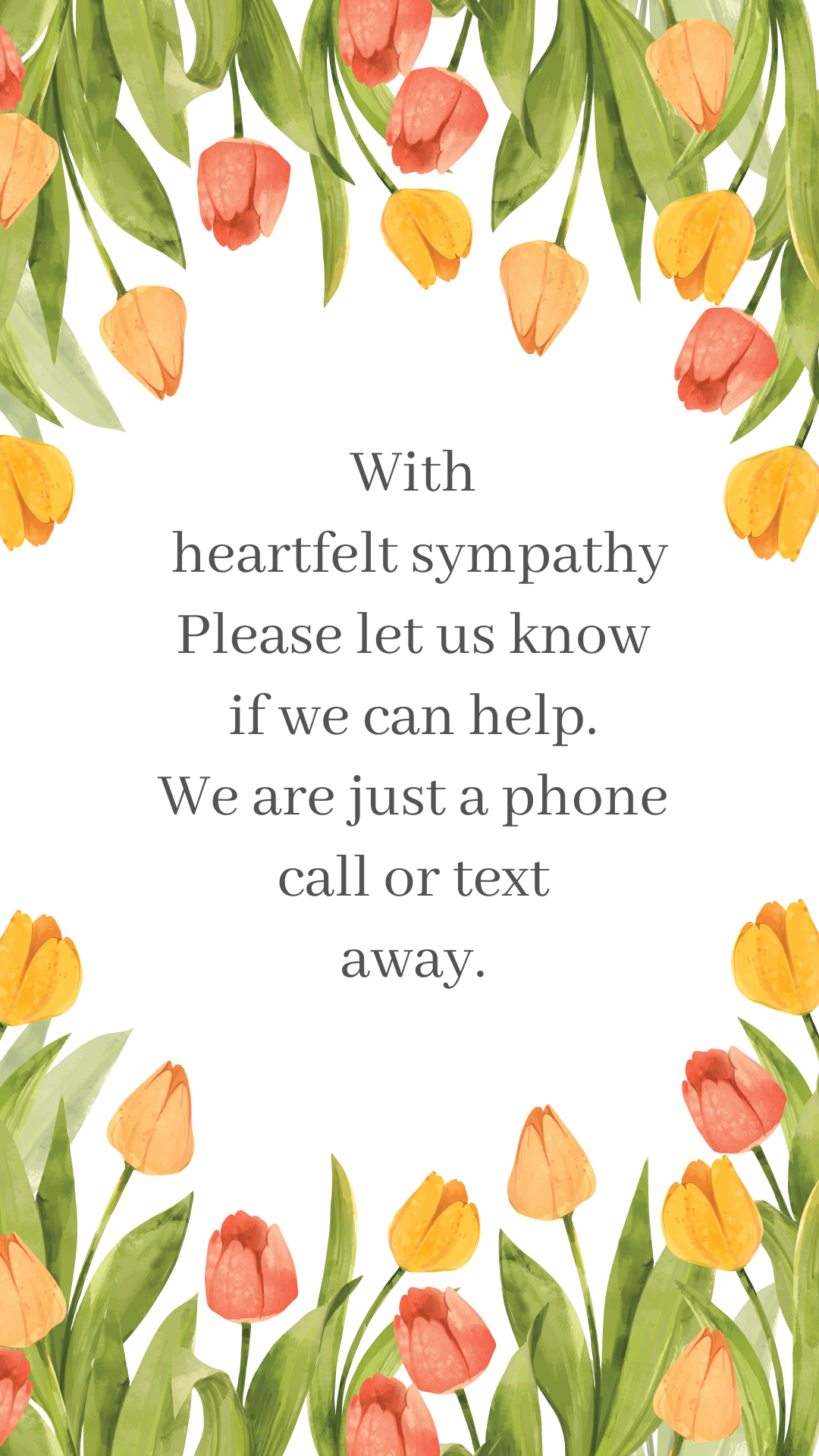 Sympathy Message For Friend Template