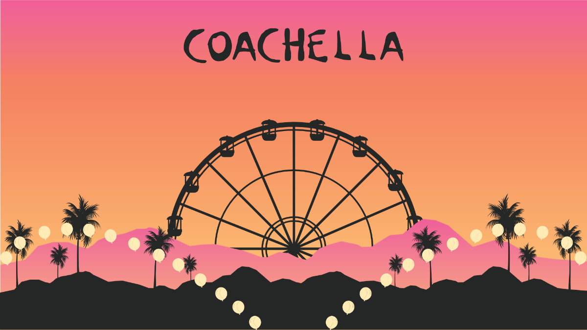 Free Coachella Poster Background Template