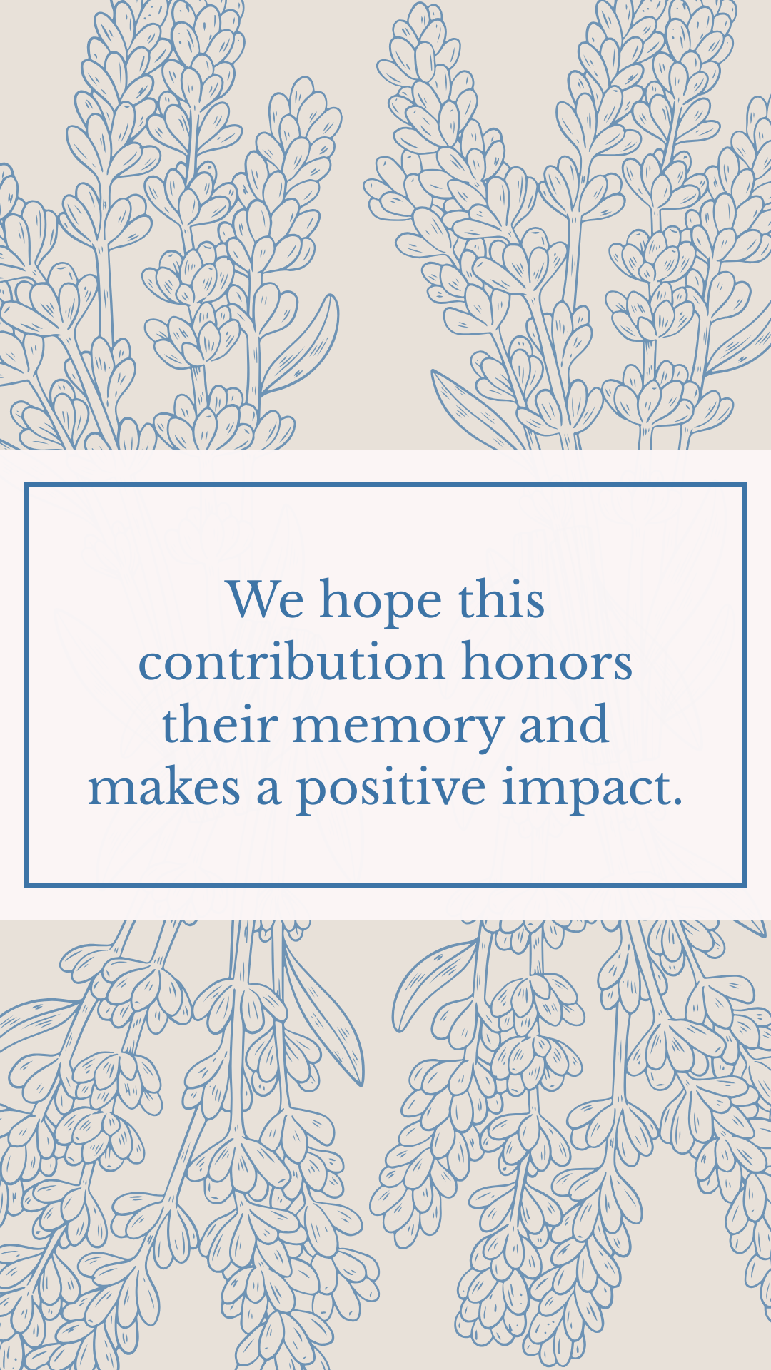 Sympathy Donation Message Template