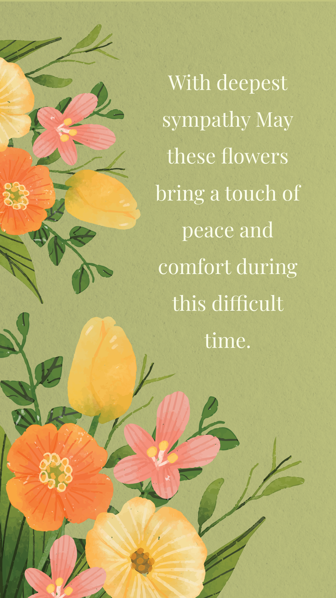 Free Sympathy Flowers Message Template To Edit Online Free Sympathy Flowers Message Template To Edit Online