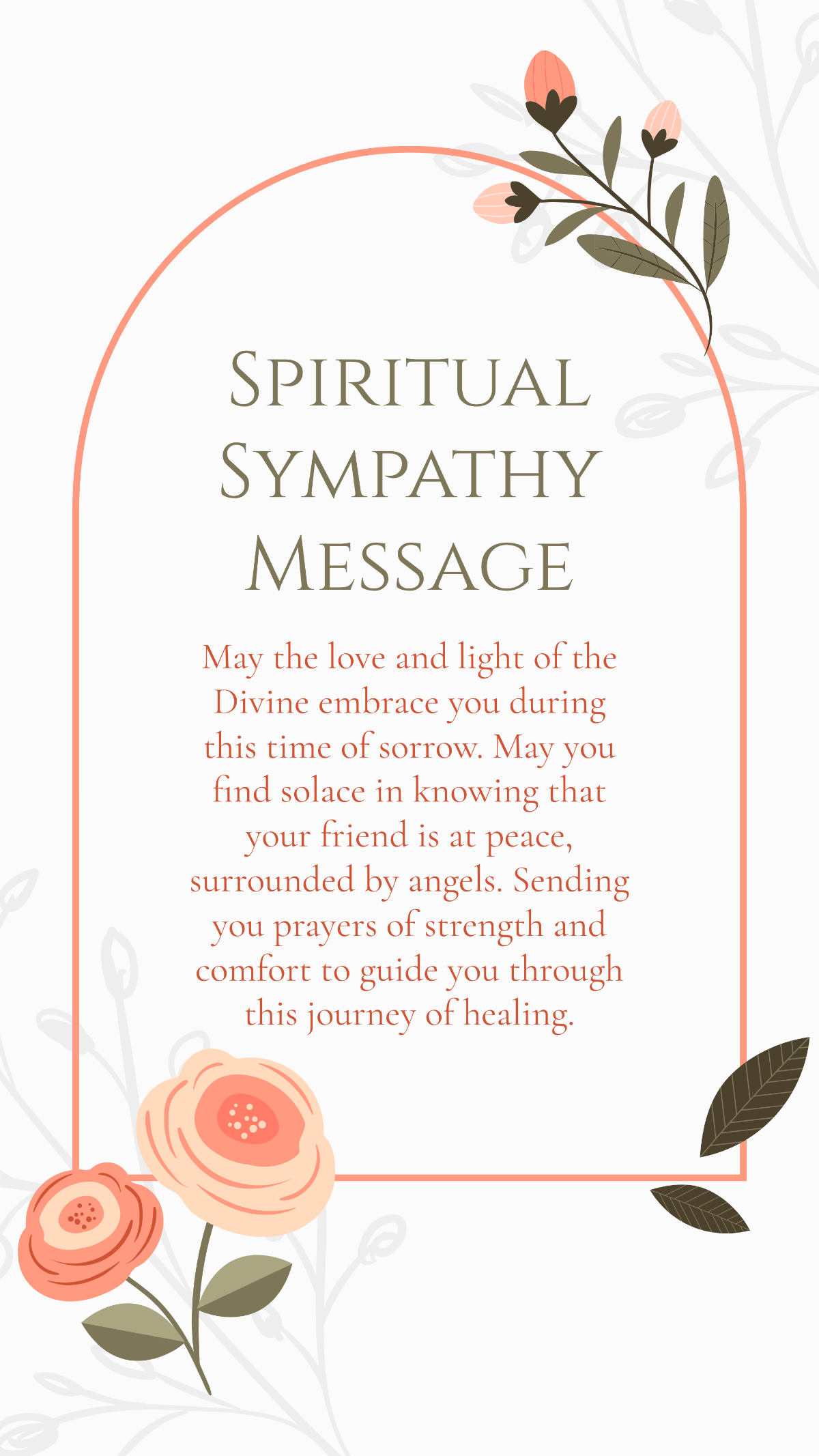 Spiritual sympathy message Template