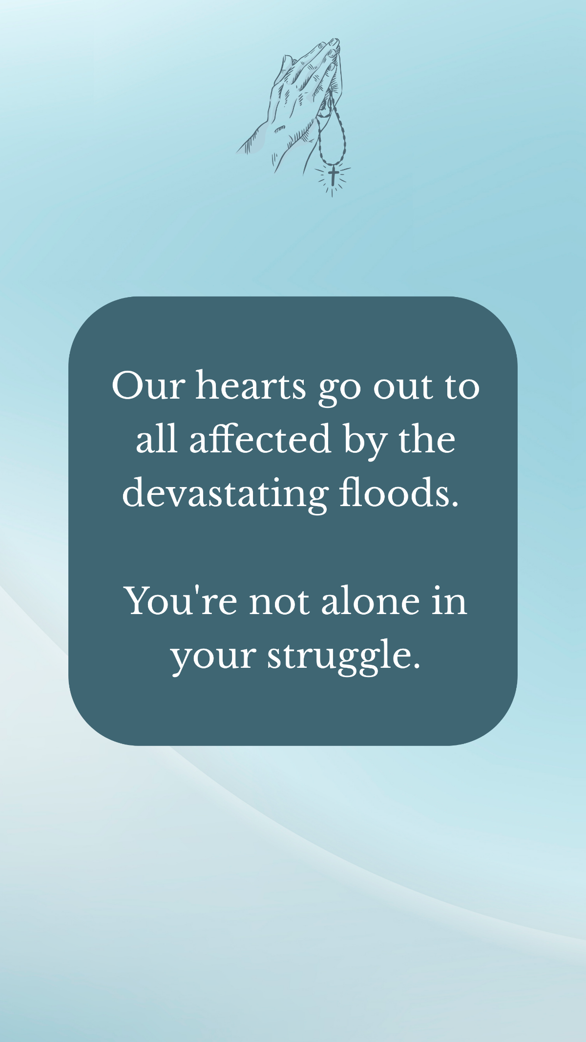 Sympathy Messages for Flood Victims
