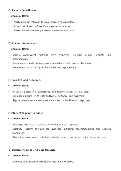 Free Education Quality Assurance Compliance Report Template to Edit Online