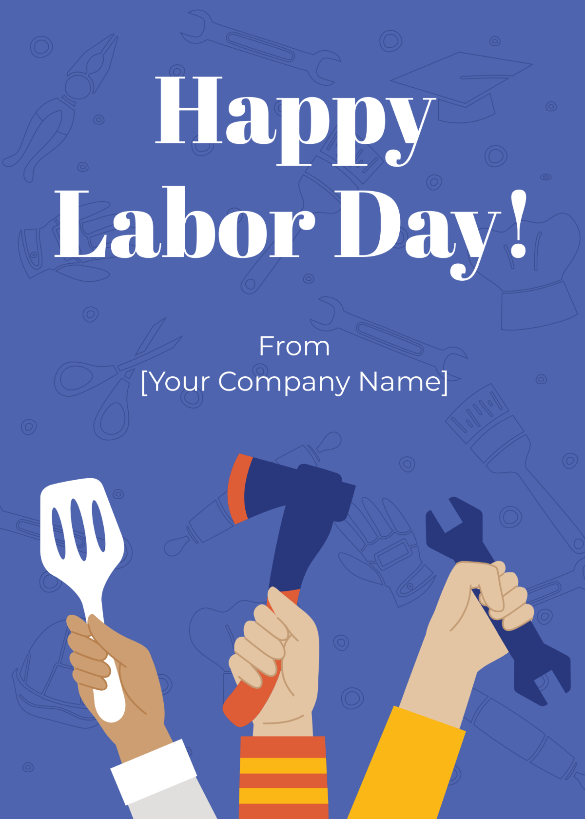 Labour day Greeting Card Template