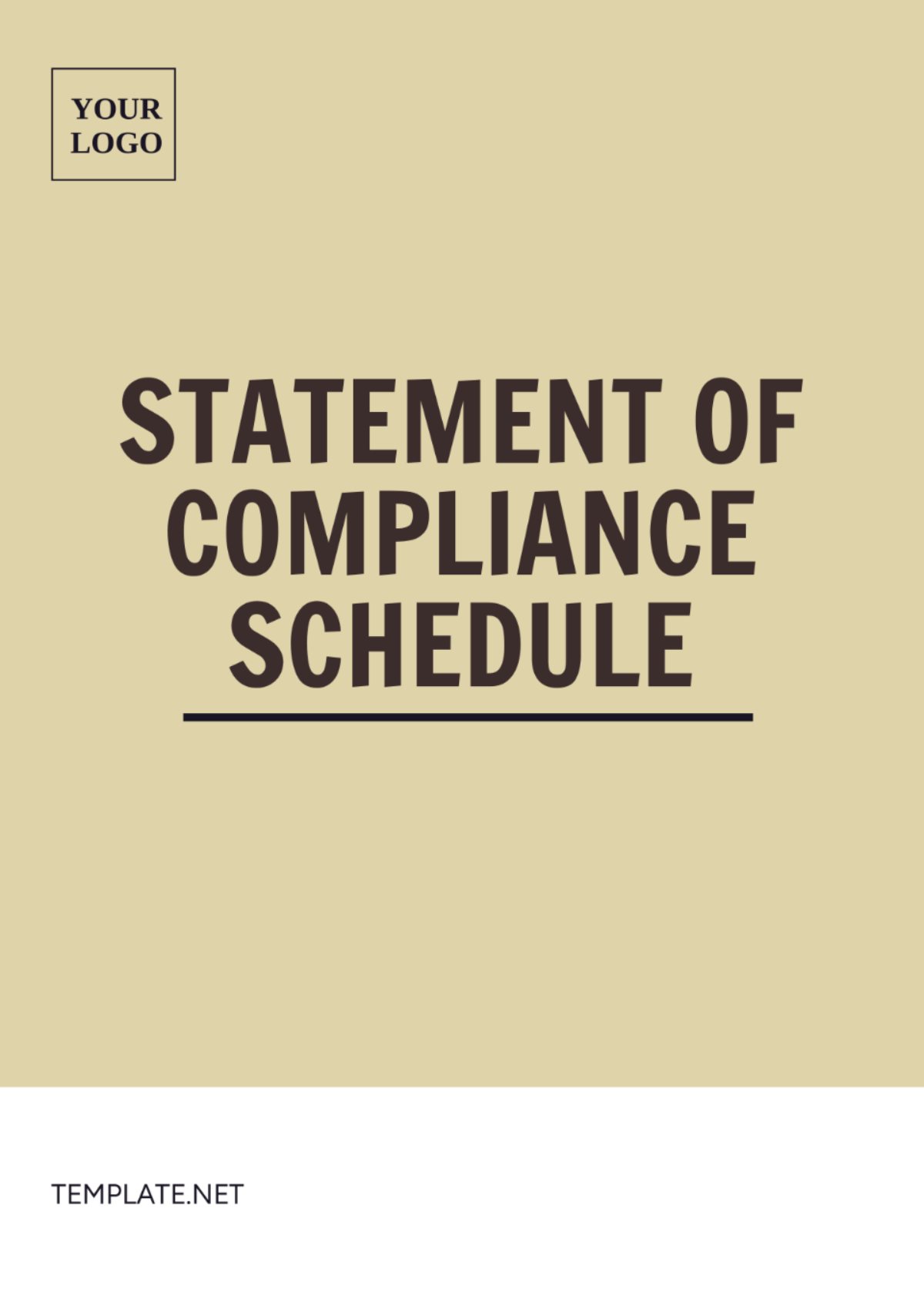 Free Statement of Compliance Schedule Template