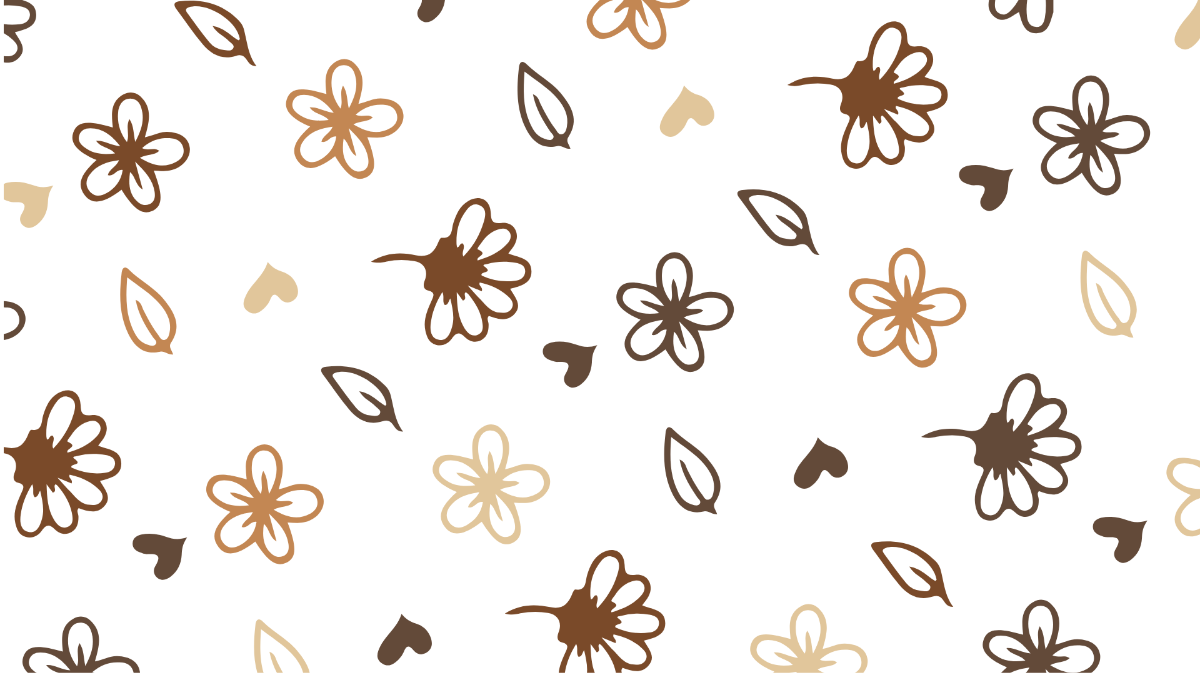 Brown Floral Pattern 