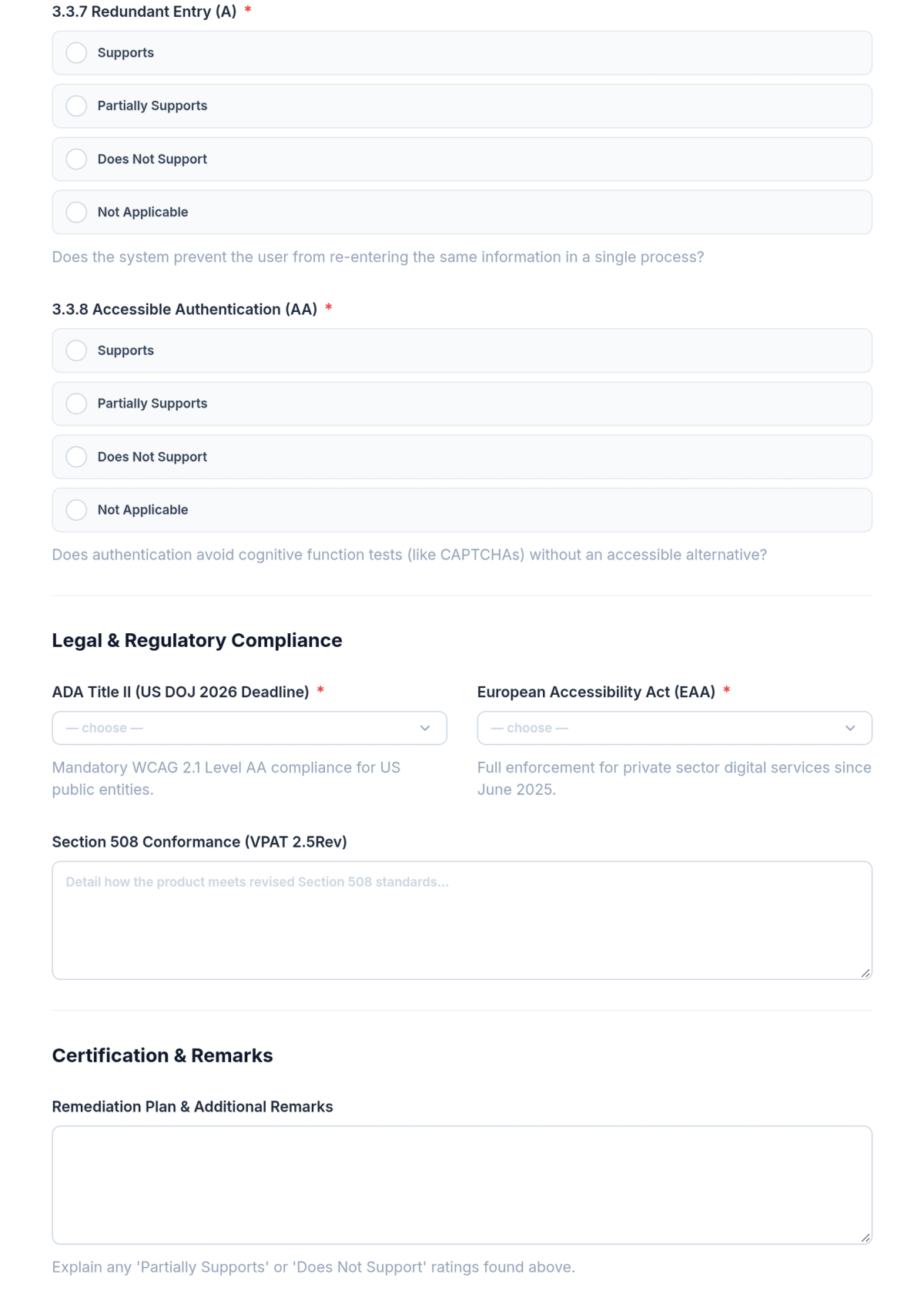 Free IT Accessibility Compliance Form Template & AI Maker Free IT Accessibility Compliance Form Template & AI Maker