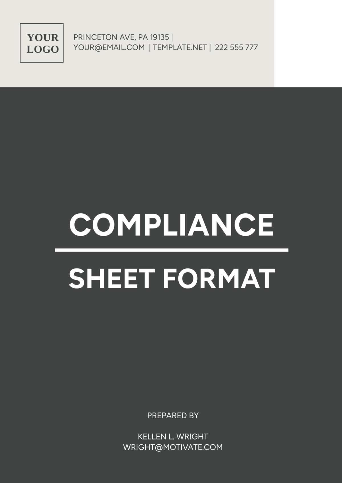 Compliance Sheet Format Template