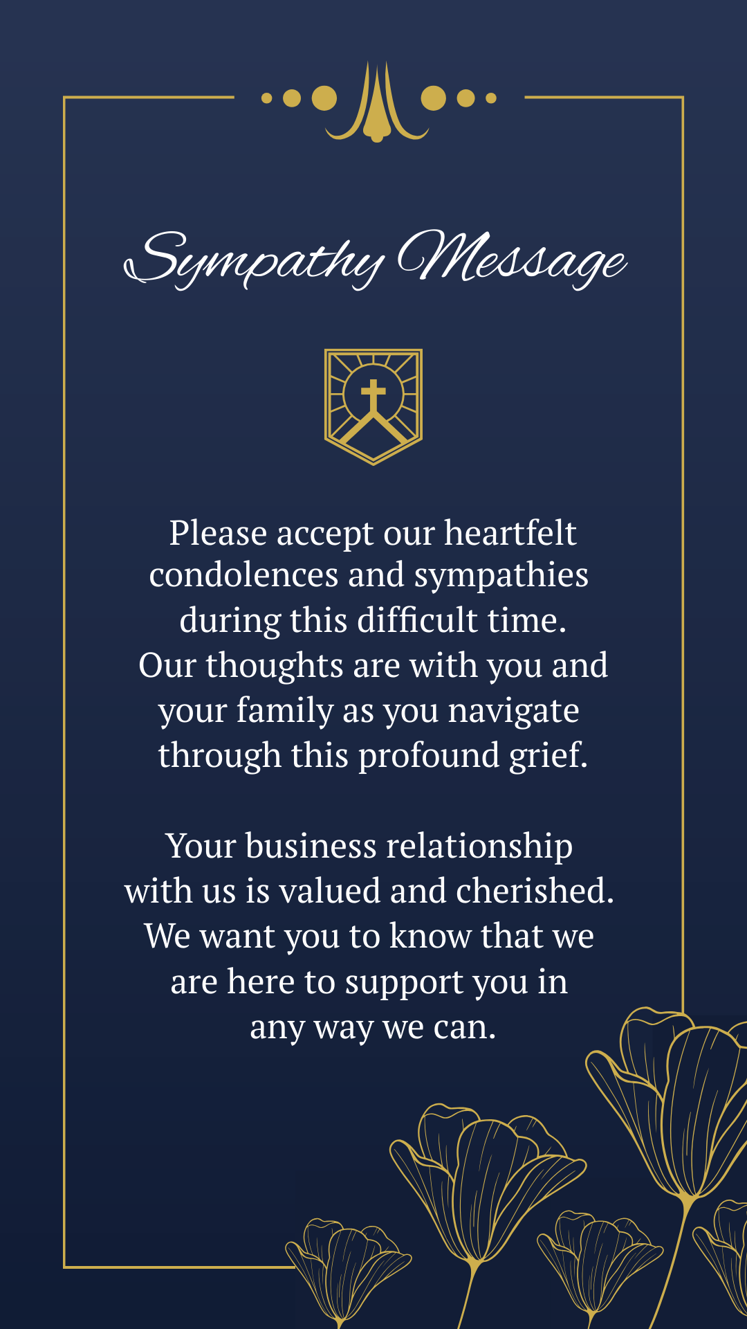 Business Sympathy Message To Client