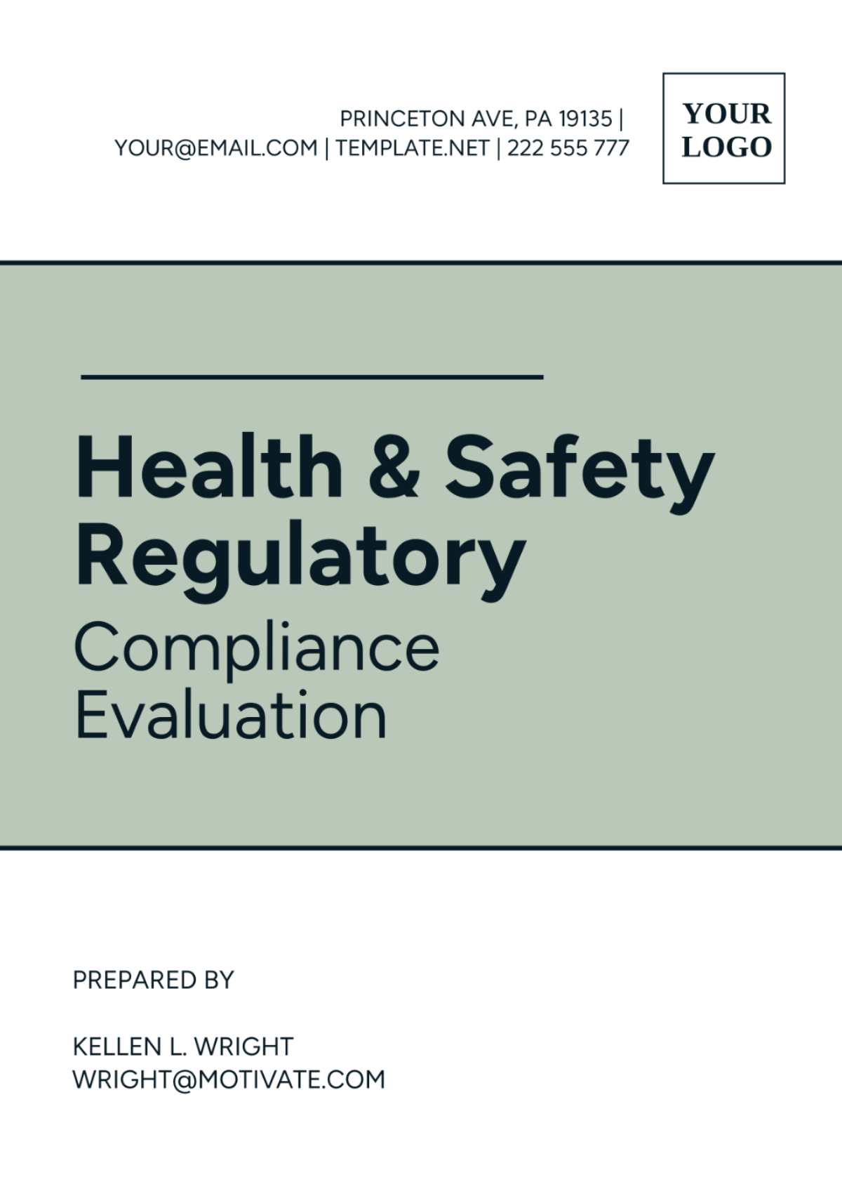 Health & Safety Regulatory Compliance Evaluation Template