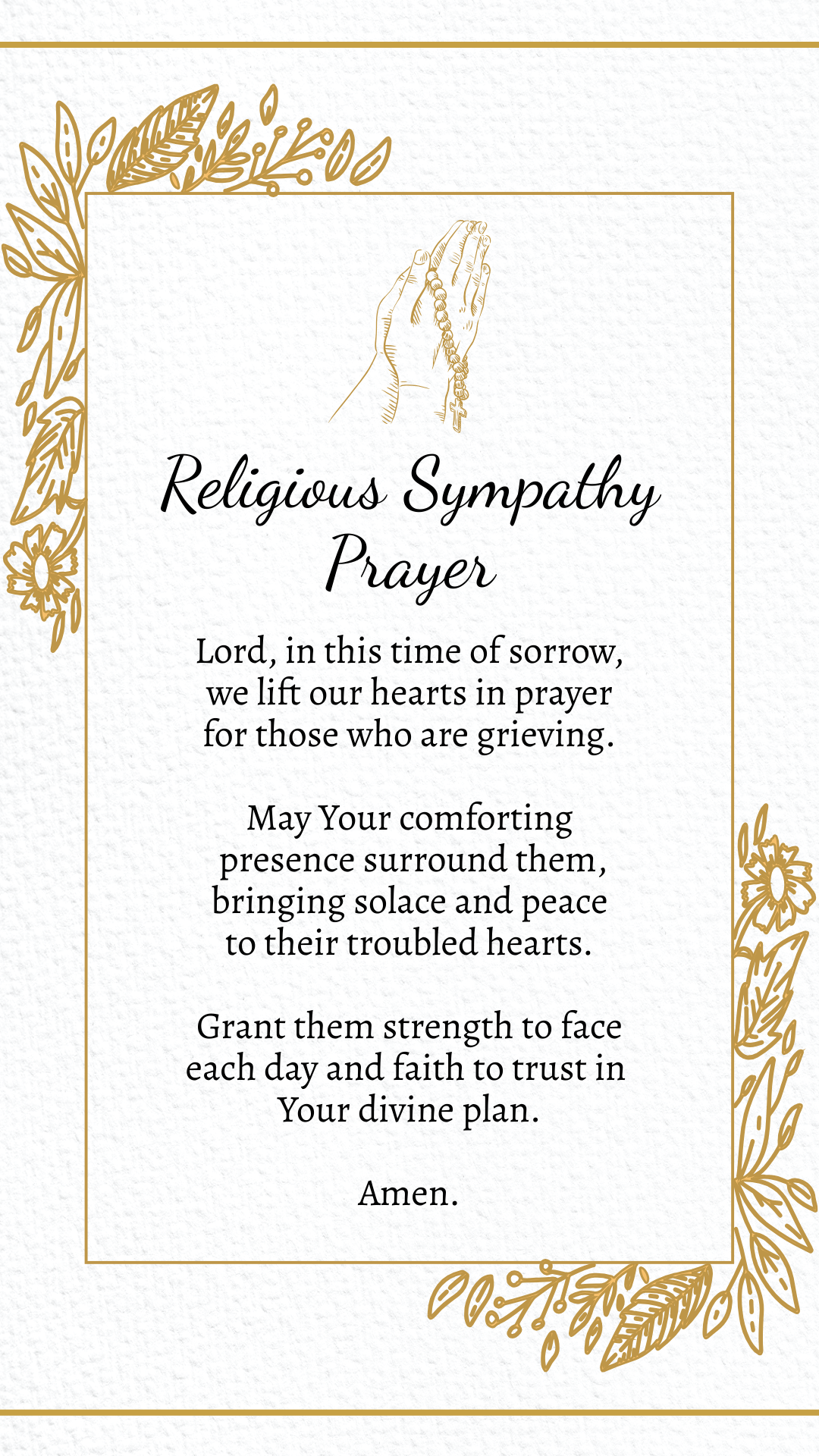 Prayer Religious Sympathy Message