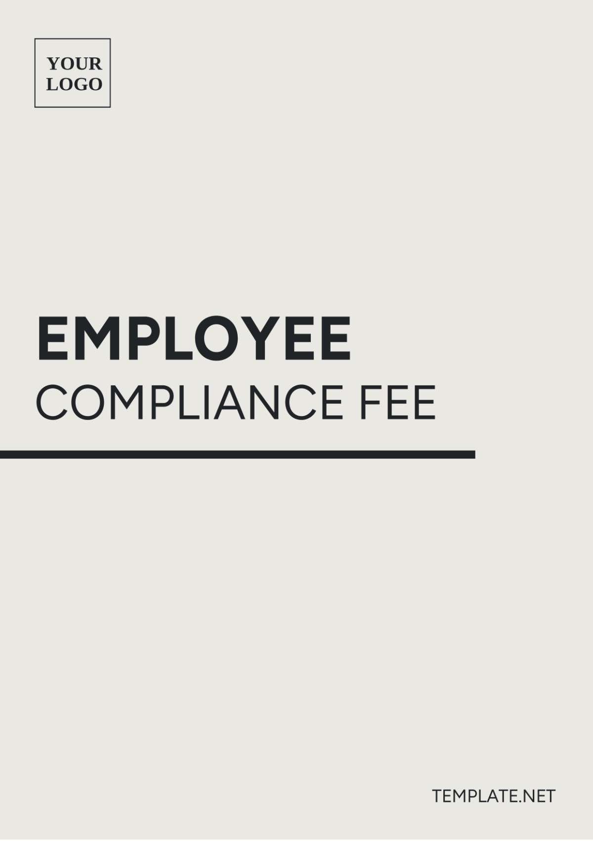 Employee Compliance Fee Template