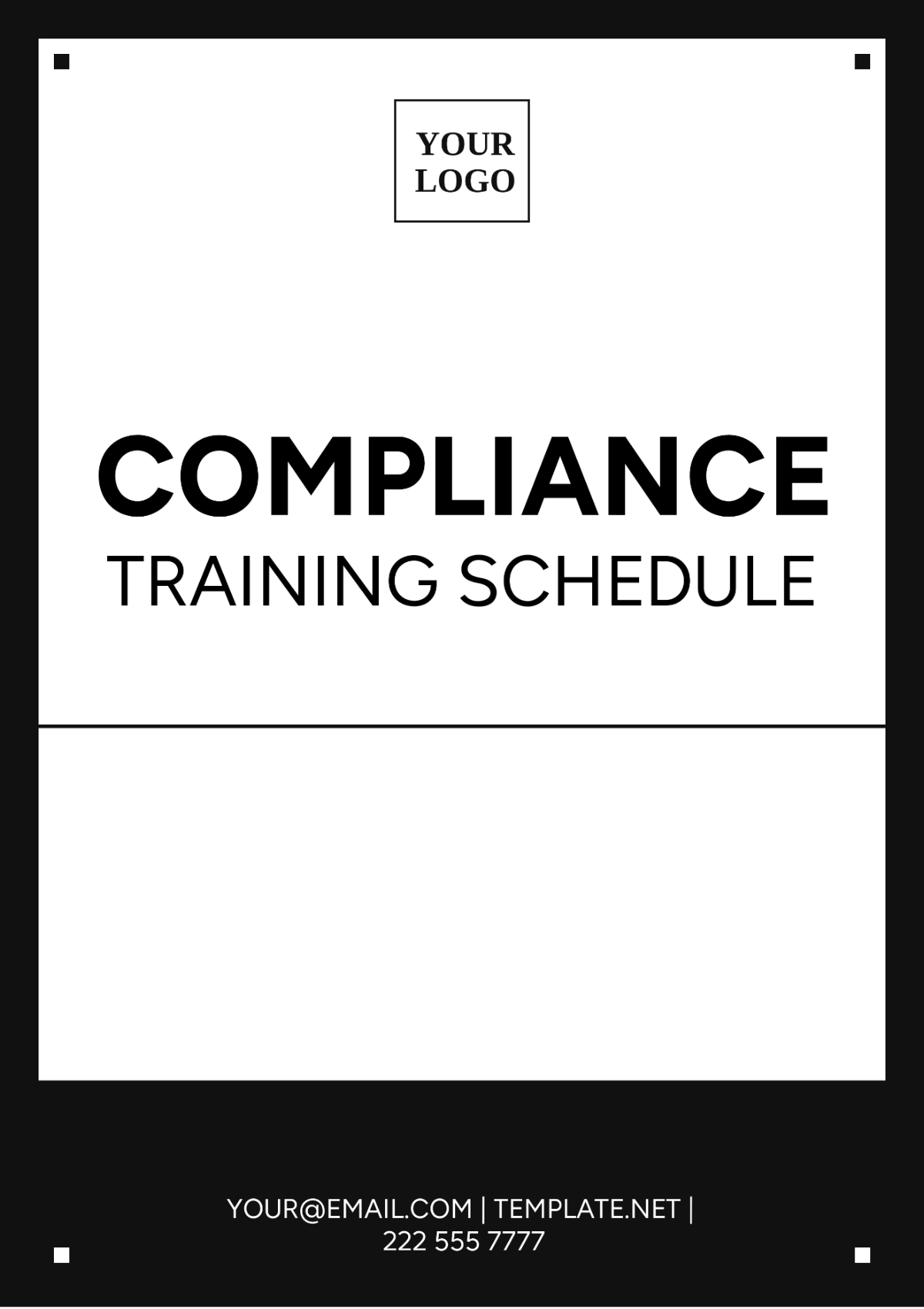 Compliance Training Schedule Template