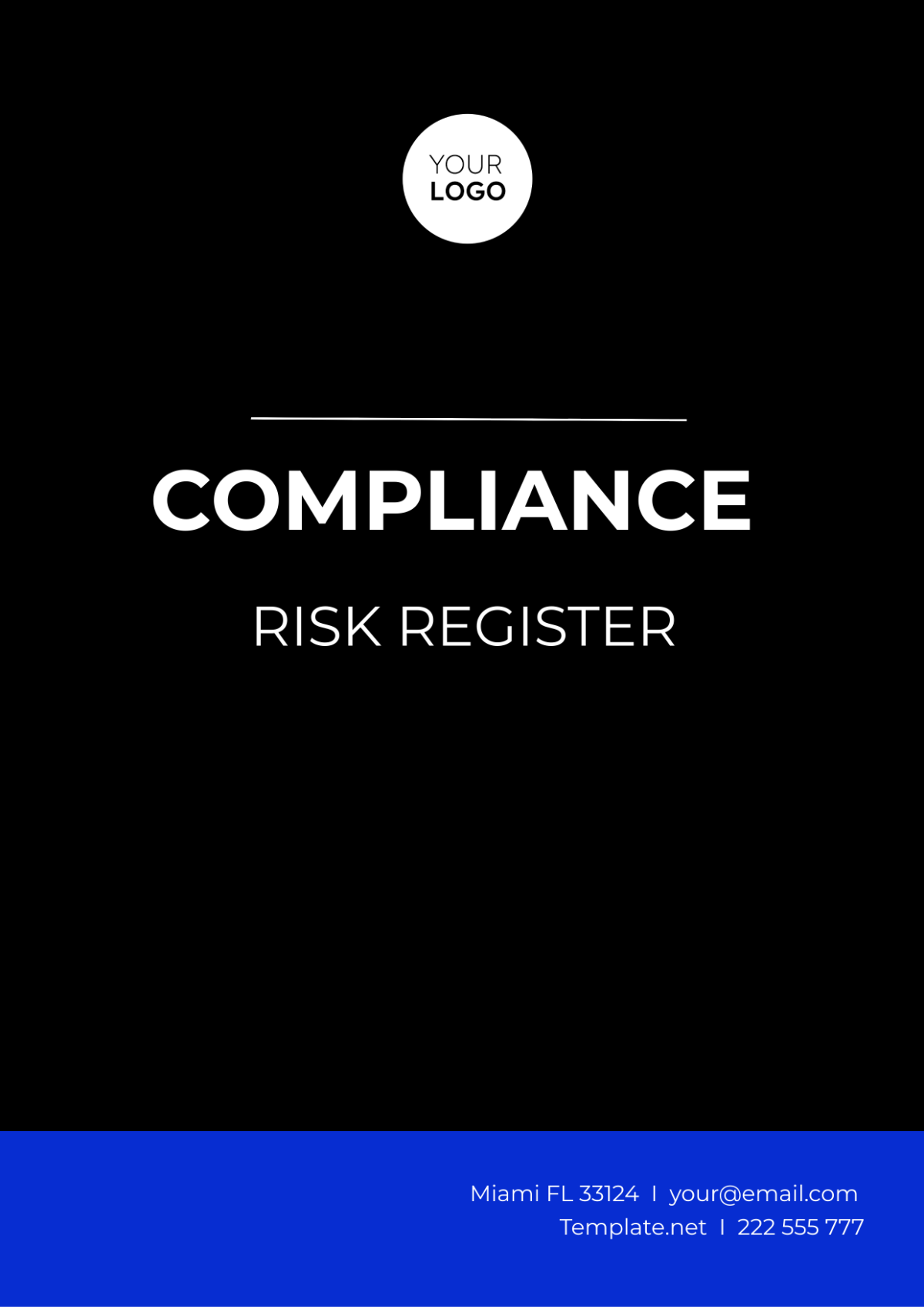 Compliance Risk Register Template