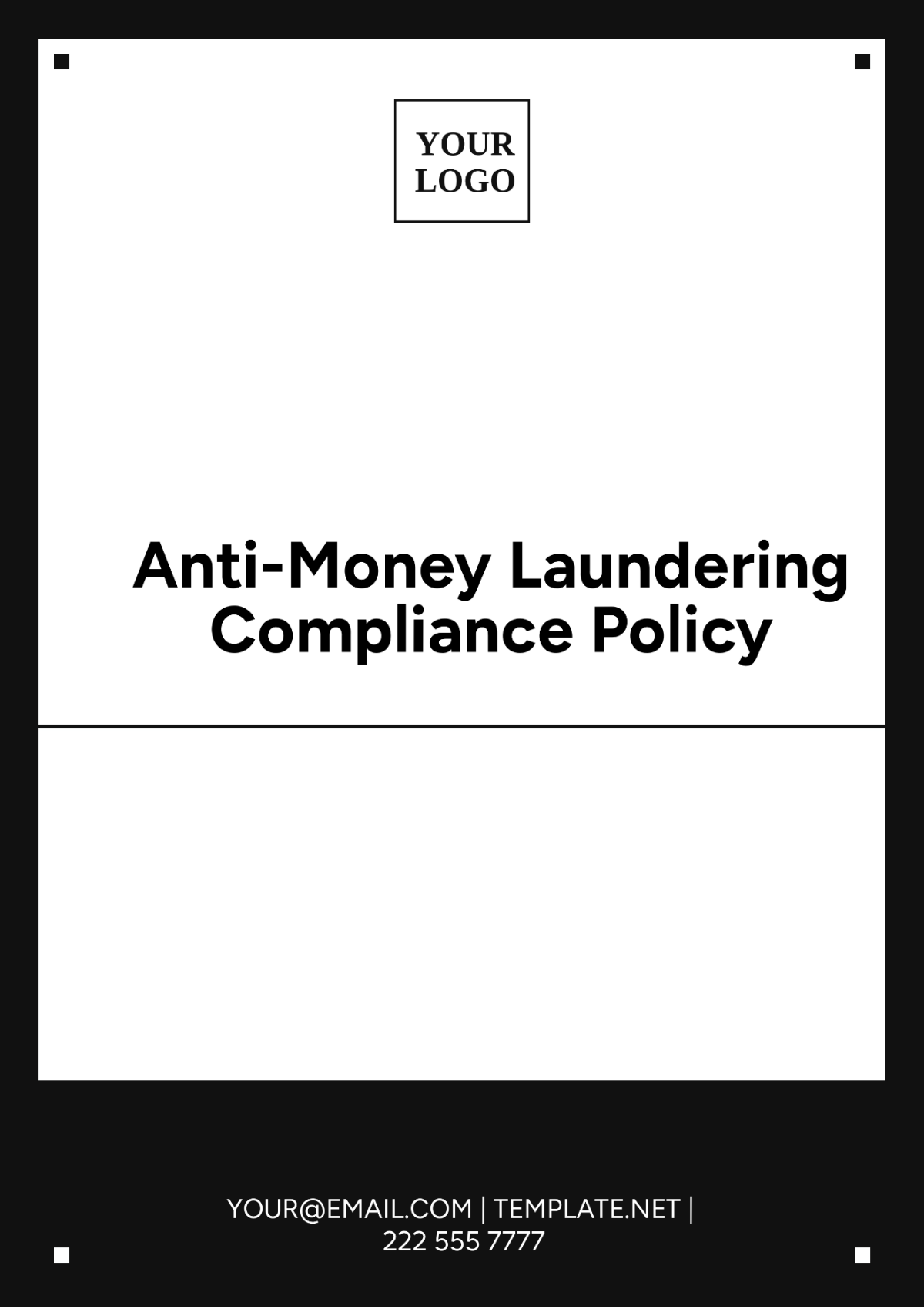Anti-Money Laundering Compliance Policy Template