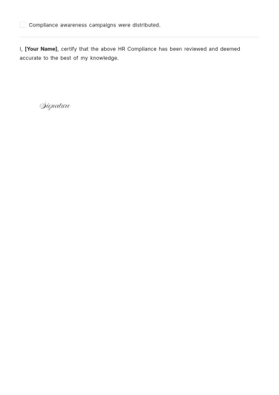 Free Compliance Management In HR Template to Edit Online