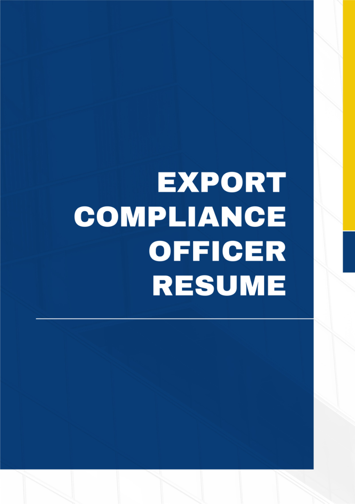 Export Compliance Officer Resume Template