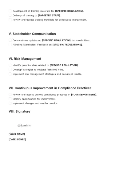 Free Compliance Specialist Cover Letter Template to Edit Online