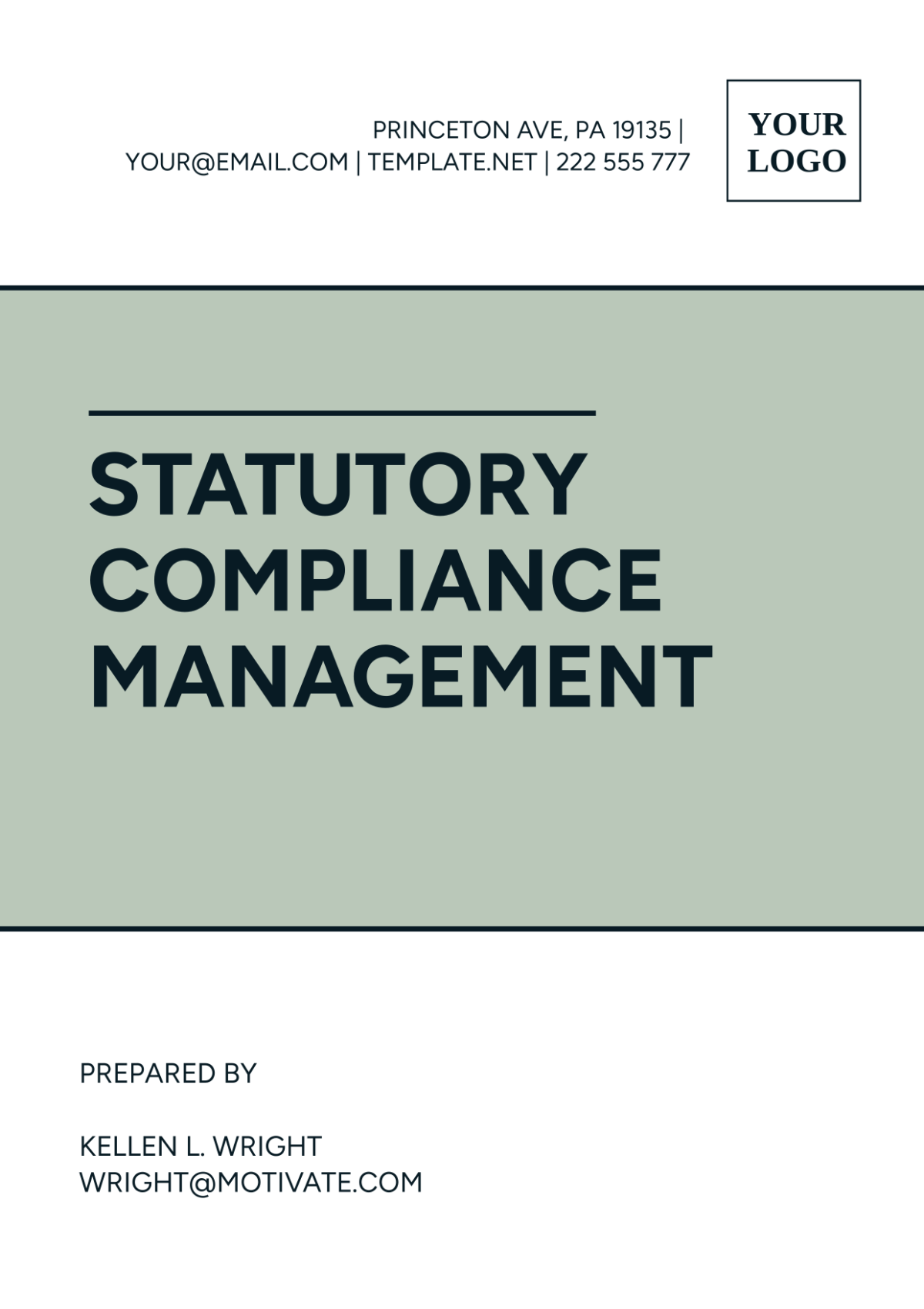Statutory Compliance Management Template