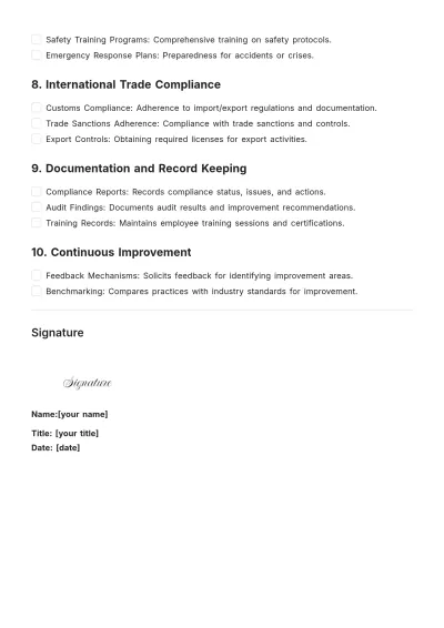 Free Regulatory Compliance Management Template to Edit Online