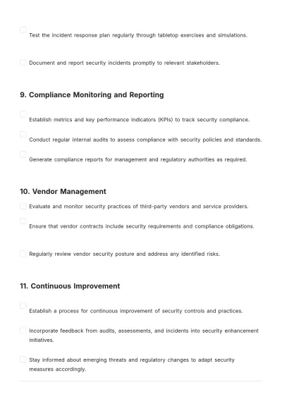 Free Security Compliance Management Template to Edit Online