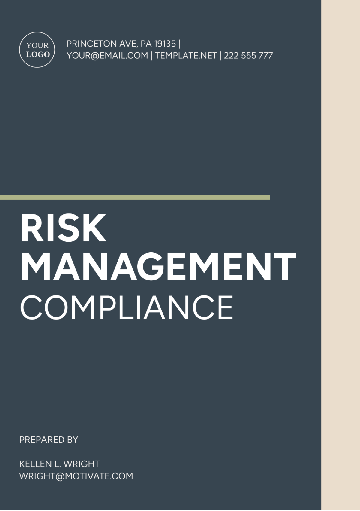 Risk Management Compliance Template
