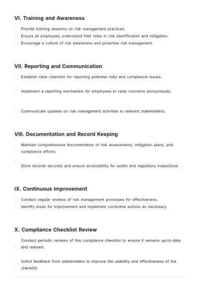 Free Risk Management Compliance Template to Edit Online