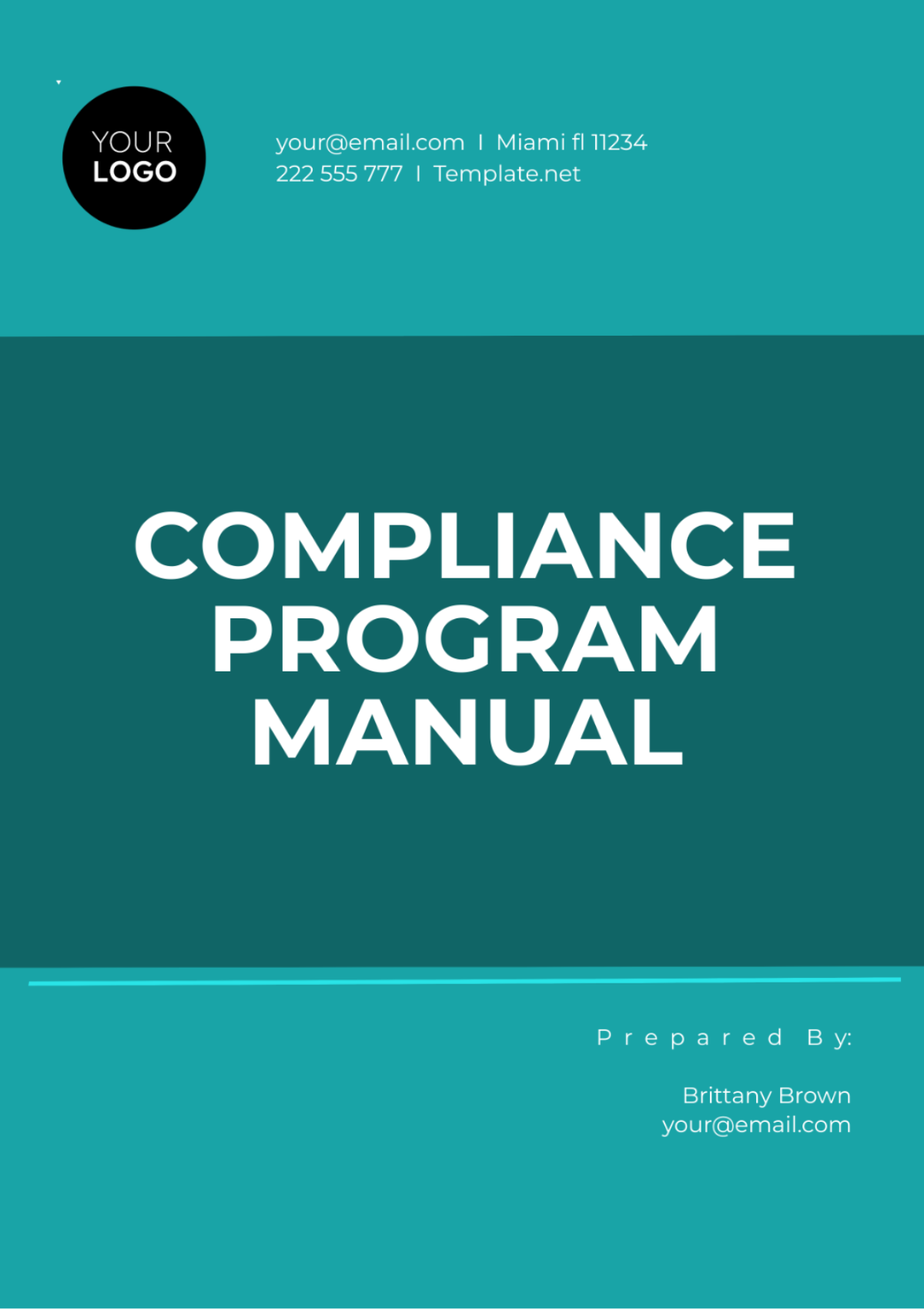 Compliance Program Manual Template