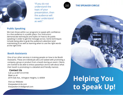 Free Speaker Brochure to Edit Online