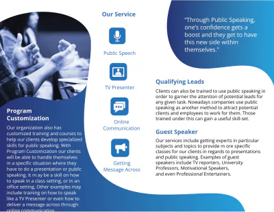 Free Speaker Brochure to Edit Online