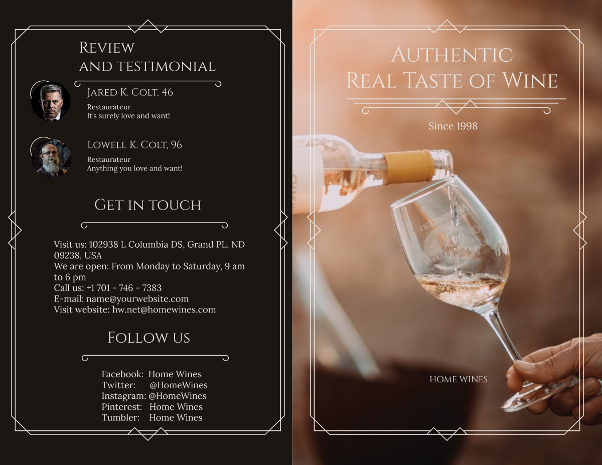 Wine Brochure