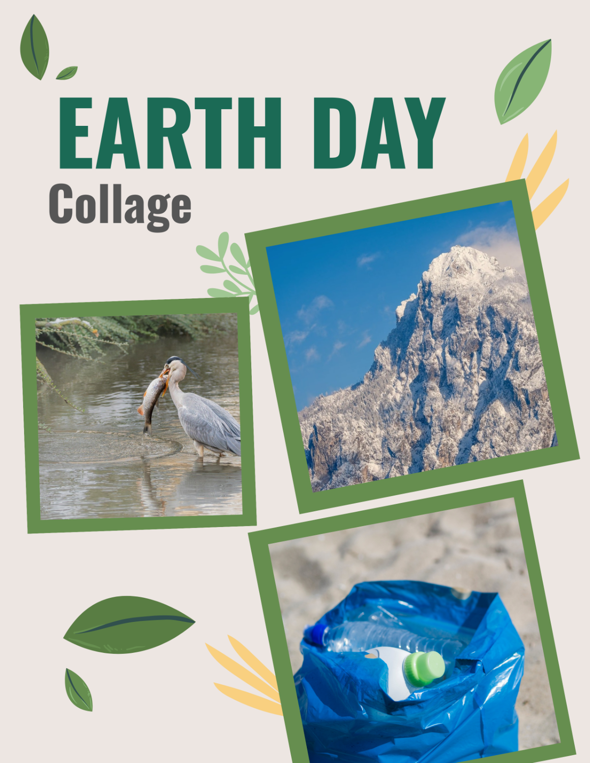 Free Earth Day Collage Template